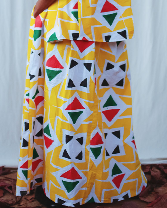 2021 New Design Women Fashion Skirt Ladies Long Print Skirt Wax